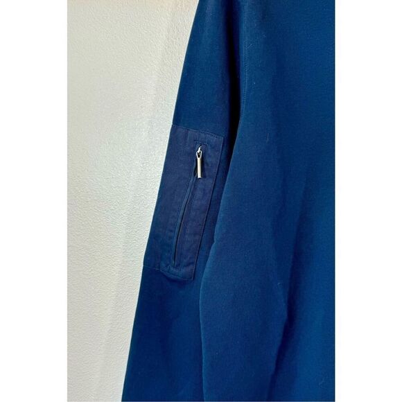 NWOT PATRICK ASSARAF PIMA STRETCH FLEECE QUARTER ZIP PULLOVER FITTED SWEATER M - Picture 5 of 13